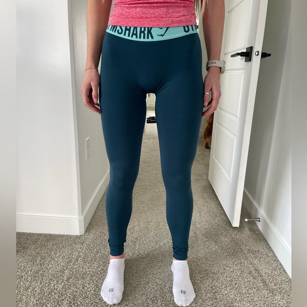 Gymshark teal leggings. Size S.